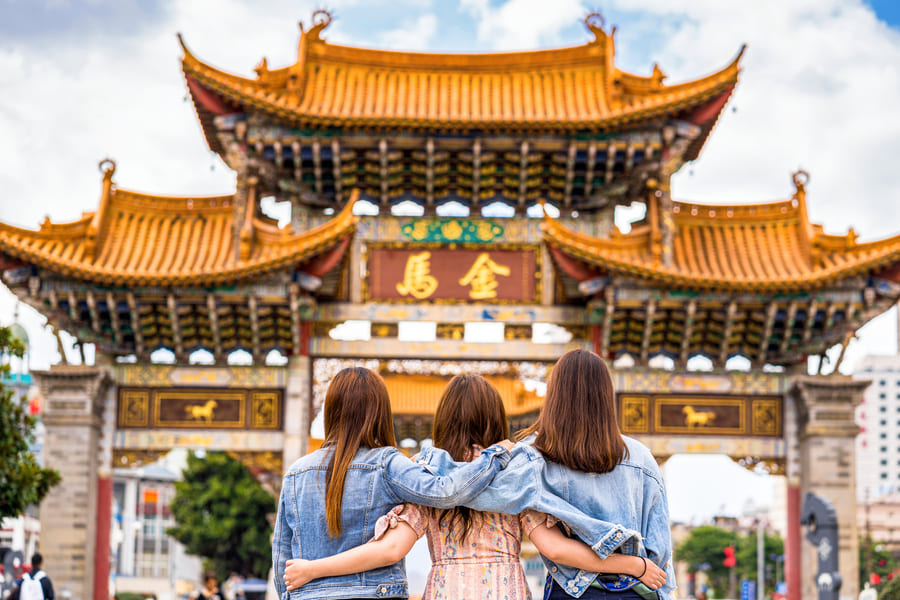 familia en china templo