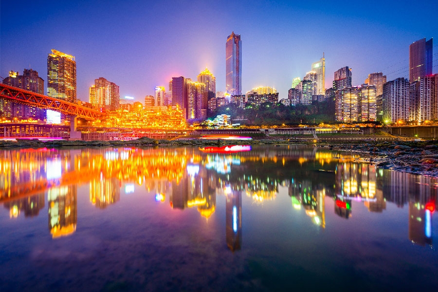 ciudad chongqing noche
